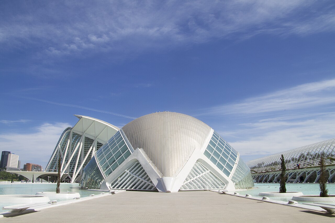 Vista de la Ciudad de las Artes y las Ciencias en Valencia, Comunidad Valenciana